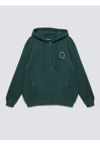 Big-Star - Bluza męska rozpinana z kapturem zielona Ajron 304. Okazja: na co dzień, na spacer. Typ kołnierza: kaptur. Kolor: zielony. Materiał: jeans, dresówka, dzianina. Wzór: haft. Styl: casual #5