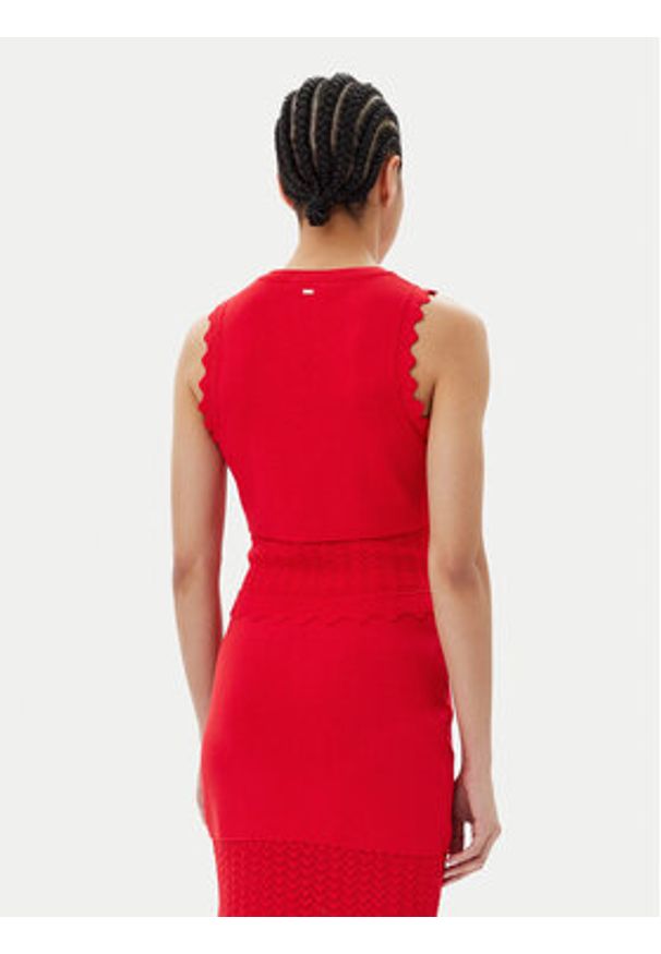 Gaudi Top 511FD43007 Czerwony Slim Fit. Kolor: czerwony. Materiał: syntetyk