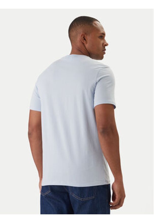 Calvin Klein T-Shirt Logo 30s LV04LD230G Błękitny Regular Fit. Kolor: niebieski. Materiał: bawełna