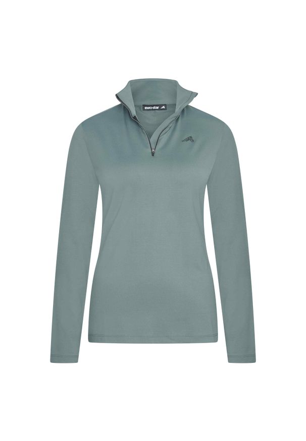 EURO-STAR - Damska koszulka jeździecka z długim rękawem Euro-Star Olivia. Kolor: zielony. Długość rękawa: długi rękaw. Długość: długie