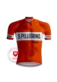 REDTED - Camisola de ciclismo Retro San Pellegrino - RedTed. Kolor: niebieski, szary. Materiał: poliester