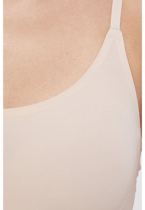 Spanx Body modelujące gładki. Kolor: beżowy. Materiał: materiał. Wzór: gładki