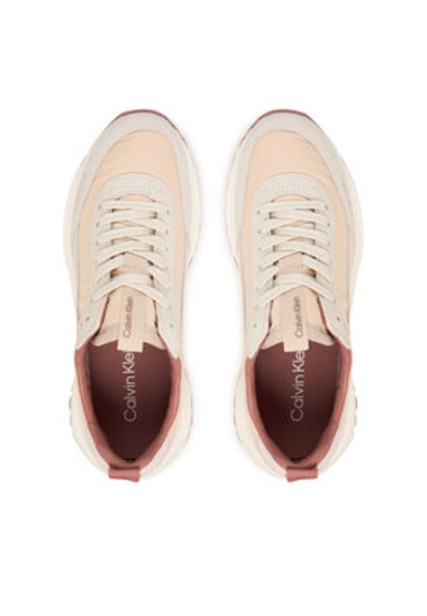 Calvin Klein Sneakersy Hike Runner Mg Nylon Mix YW0YW02075 Różowy. Kolor: różowy. Materiał: skóra
