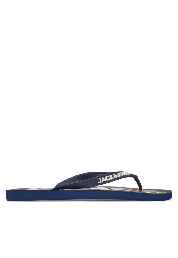 Jack & Jones - Japonki Jack&Jones. Kolor: niebieski. Wzór: nadruk