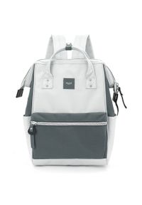 Plecak na laptopa Himawari 1881-42 szary. Kolor: szary. Materiał: poliester, tkanina. Styl: klasyczny, elegancki, casual