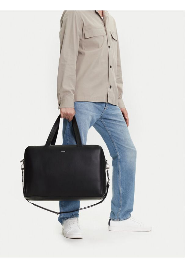 Calvin Klein Torba Ck Premium Leather Weekender K50K512931 Czarny. Kolor: czarny. Materiał: skóra