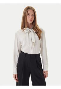 Calvin Klein Bluzka LV044D125G Beżowy Regular Fit. Kolor: beżowy. Materiał: syntetyk