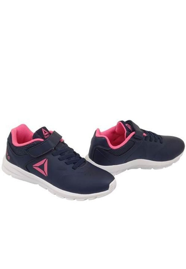 Buty do chodzenia dla dzieci Reebok Rush Runner. Zapięcie: rzepy. Kolor: różowy, niebieski, wielokolorowy. Materiał: guma, syntetyk, tkanina, materiał. Szerokość cholewki: normalna. Sport: turystyka piesza