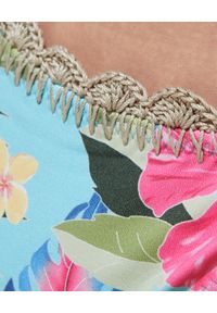 DEL MAAR - Dół od bikini Munara. Kolor: niebieski. Wzór: aplikacja, paski, kolorowy, kwiaty #4