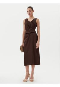 Rinascimento Sukienka koktajlowa CFC0122928003 Brązowy Regular Fit. Kolor: brązowy. Materiał: syntetyk. Styl: wizytowy #6