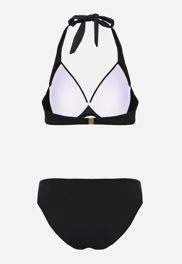Born2be - Czarne Bikini z Wiązanym Biustonoszem i Figami Kąpielowymi z Wysokim Stanem Kalisea. Stan: podwyższony. Kolekcja: plus size. Kolor: czarny