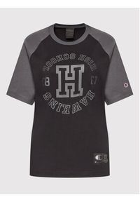 Champion T-Shirt Unisex STRANGER THINGS Hawkins Raglan 217755 Czarny Custom Fit. Kolor: czarny. Materiał: bawełna. Długość rękawa: raglanowy rękaw #7