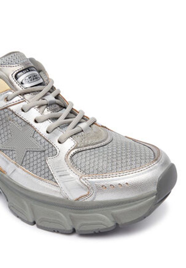 GOLDEN GOOSE - Golden Goose Sneakersy Lightstar GWF00724.F006475.70138 Srebrny. Kolor: srebrny. Materiał: skóra