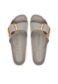 Birkenstock Klapki Madrid Big Buckle Hex 1029534 Szary. Kolor: szary. Materiał: skóra #6