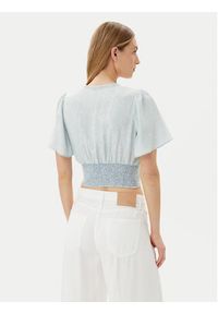 Guess Bluzka W5GH82 D5N81 Błękitny Regular Fit. Kolor: niebieski. Materiał: lyocell