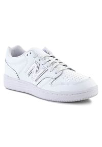 Buty New Balance W BB480L3W białe. Okazja: na co dzień. Kolor: biały. Materiał: materiał, skóra, guma. Szerokość cholewki: normalna #1