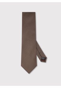 Pako Lorente - Brązowy krawat męski. Kolor: brązowy. Materiał: poliester. Wzór: gładki #1