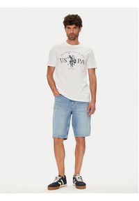 U.S. Polo Assn. T-Shirt MUP4203 Biały Regular Fit. Typ kołnierza: polo. Kolor: biały. Materiał: bawełna #5