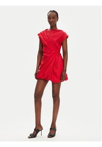 Pinko - PINKO Sukienka koktajlowa Elliot 105215 A2LD Czerwony Regular Fit. Kolor: czerwony. Materiał: bawełna. Styl: wizytowy #5