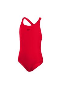 Dziewczęcy jednoczęściowy kostium kąpielowy Speedo Eco+ Medalist. Kolor: czerwony