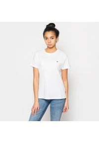 Koszulka damska Napapijri Salis SS W 1 (NP0A4FAC0021). Kolor: biały