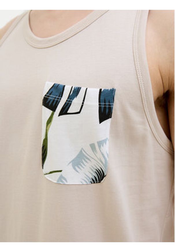 Jack & Jones - Jack&Jones Tank top Hawaii 12269321 Beżowy Standard Fit. Kolor: beżowy. Materiał: bawełna