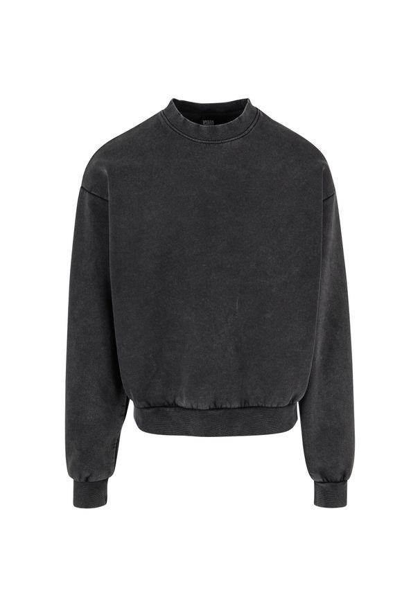 Bluza z okrągłym dekoltem Urban Classics Acid Washed. Kolor: czarny