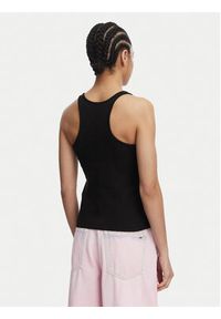 Tommy Jeans Top Racerback DW0DW22264 Czarny Slim Fit. Kolor: czarny. Materiał: bawełna #4