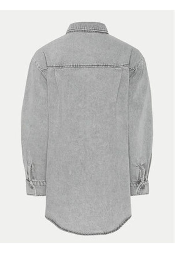 Pieces Koszula jeansowa 17150991 Szary Oversize. Kolor: szary. Materiał: bawełna