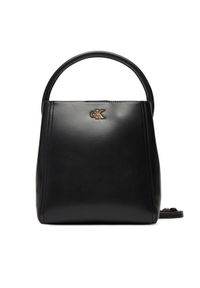 Calvin Klein Torebka Ck Bucket With Strap LV04F3174G Czarny. Kolor: czarny. Materiał: skórzane