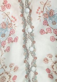 Renee - Zielona Koszula ze Stójką w Kwiatowy Print Dorirecea. Okazja: na co dzień. Typ kołnierza: kołnierzyk stójkowy. Kolor: zielony. Materiał: jeans. Wzór: kwiaty, nadruk. Styl: casual, retro, elegancki #3