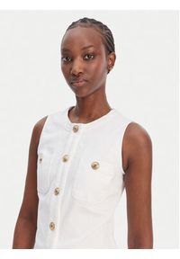 Liu Jo Sukienka jeansowa UA6334 D0275 Biały Regular Fit. Kolor: biały. Materiał: bawełna #2