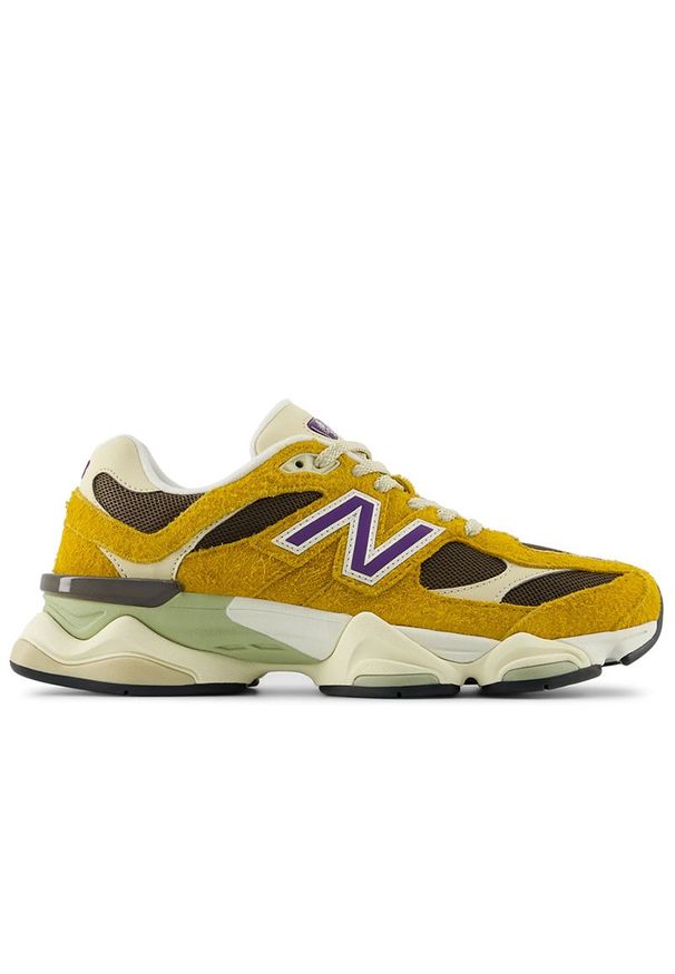 Buty New Balance U9060SRB - żółte. Kolor: żółty. Materiał: skóra, zamsz, syntetyk, guma, materiał. Szerokość cholewki: normalna. Sport: turystyka piesza