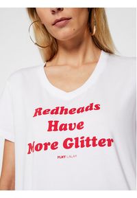 PLNY LALA T-Shirt Redheads PL-KO-VN-00128 Biały Regular Fit. Kolor: biały. Materiał: bawełna #3
