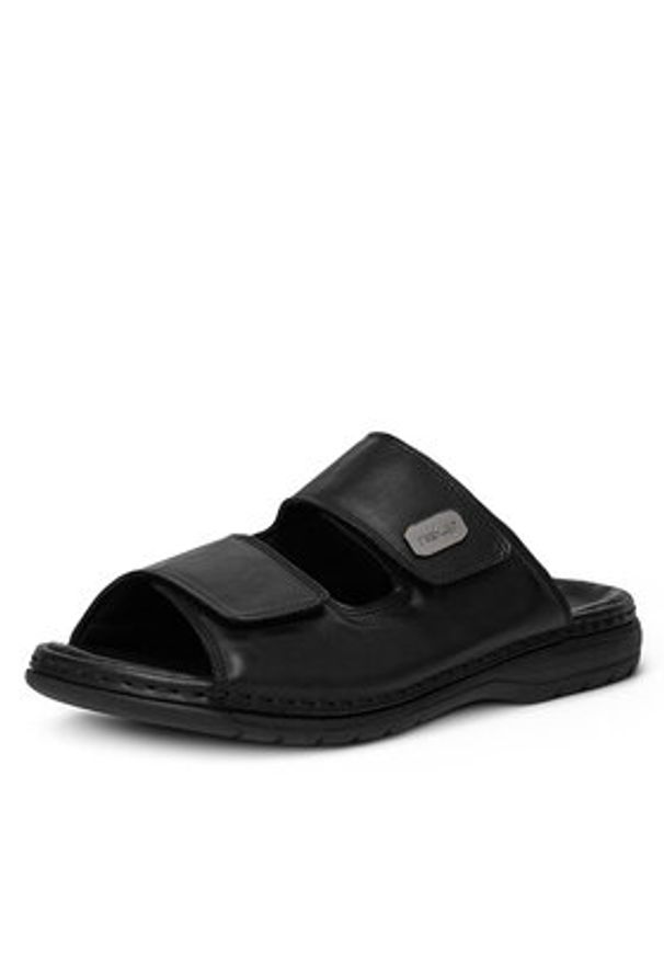 Rieker Klapki 25590-00 Czarny. Kolor: czarny. Materiał: skóra