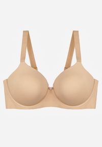 Renee - Beżowy Klasyczny Biustonosz o Gładkiej Fakturze Adriaros. Kolor: beżowy. Wzór: gładki #2