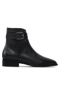 Calvin Klein Botki Almond Ankle Boot W Hw-Lth HW0HW01303 Czarny. Kolor: czarny. Materiał: skóra