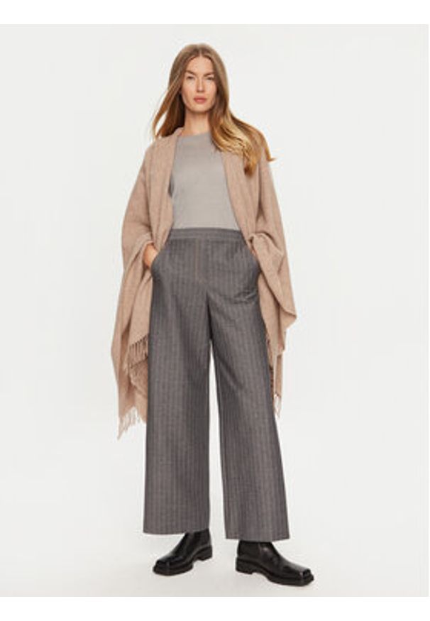 Max Mara Leisure Spodnie materiałowe Foggia 2426786108 Szary Wide Leg. Kolor: szary. Materiał: syntetyk, bawełna