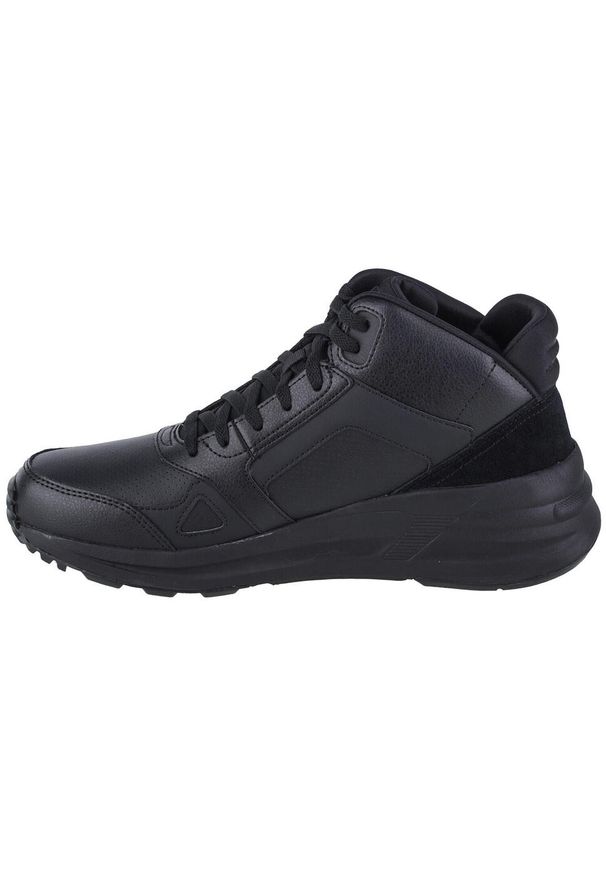 skechers - Buty do chodzenia męskie Skechers Global Jogger. Zapięcie: sznurówki. Kolor: czarny. Materiał: skóra ekologiczna, syntetyk, skóra, materiał. Szerokość cholewki: normalna. Sport: turystyka piesza