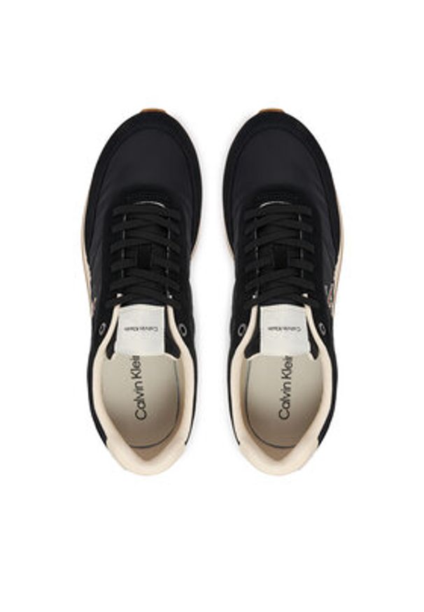 Calvin Klein Jeans Sneakersy Retro Runner Ess Mix Mat YM0YM01361 Czarny. Kolor: czarny. Materiał: materiał
