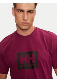 Helly Hansen T-Shirt HH Box 53285 Fioletowy Regular Fit. Kolor: fioletowy. Materiał: bawełna