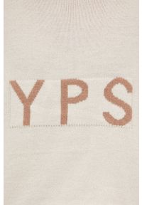 Young Poets Society Sweter z domieszką wełny męski kolor beżowy lekki. Kolor: beżowy. Materiał: wełna. Długość rękawa: długi rękaw. Długość: długie
