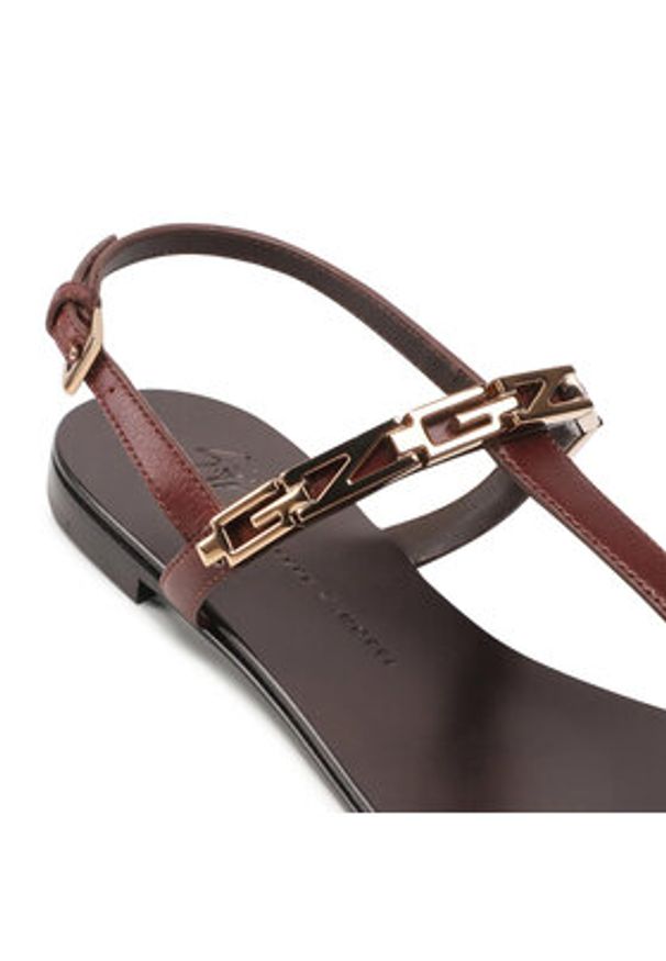 Giuseppe Zanotti - GIUSEPPE ZANOTTI Sandały E200042 Brązowy. Kolor: brązowy. Materiał: skóra