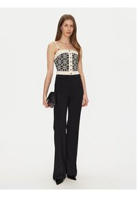 Elisabetta Franchi Top TK-33B-47E2-V280 Kolorowy Regular Fit. Materiał: syntetyk. Wzór: kolorowy