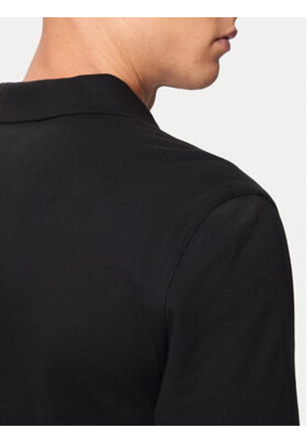 GANT - Gant Polo Shield 2220 Czarny Slim Fit. Typ kołnierza: polo. Kolor: czarny. Materiał: bawełna