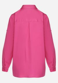 Born2be - Fuksjowa Klasyczna Koszula z Bawełny Oversize Heriadie. Kolor: różowy. Materiał: bawełna. Styl: klasyczny #4