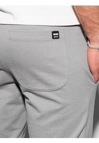Ombre Clothing - Spodnie męskie dresowe P950 - szare - XXL. Kolor: szary. Materiał: dresówka. Styl: klasyczny #4