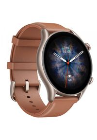 Huami - Smartwatch Amazfit GTR 3 Pro Brown Leather. Rodzaj zegarka: smartwatch. Materiał: koronka. Styl: klasyczny, elegancki, sportowy #2