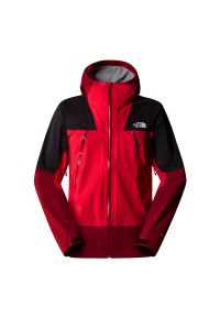 Kurtka męska The North Face Signal 2.5L DryVent 0A87GR7IV1 - czerwona. Kolor: czerwony. Materiał: materiał, tkanina, nylon. Styl: klasyczny. Sport: fitness