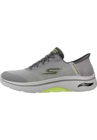 skechers - Kapcie SKECHERS GO WALK ARCH 2.0 Szary. Kolor: szary. Materiał: syntetyk, tkanina